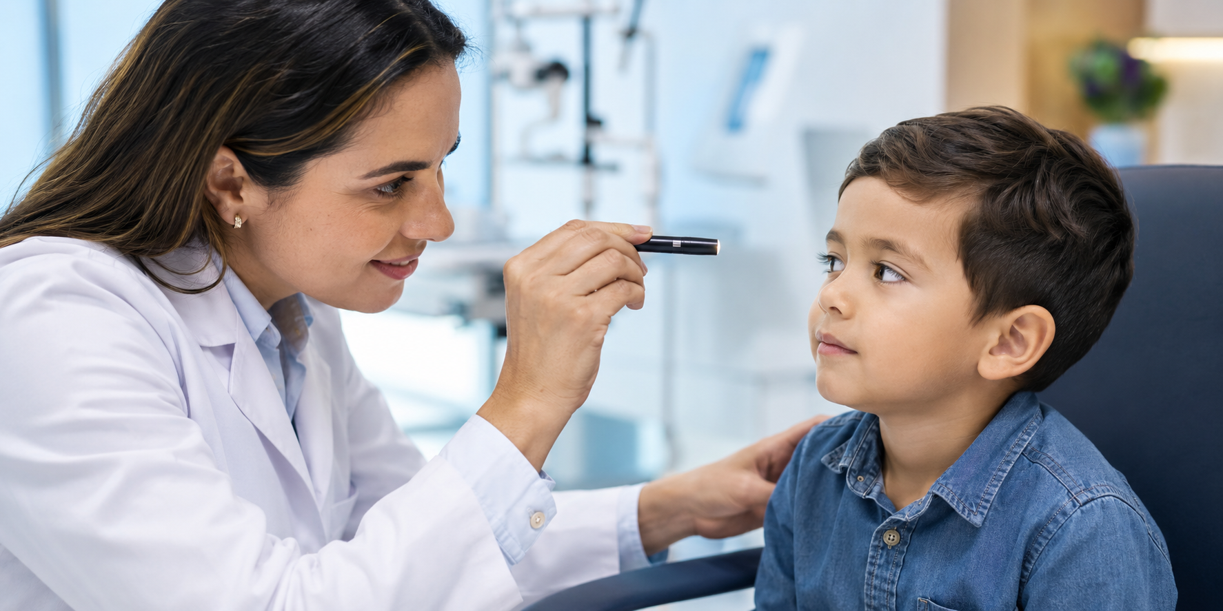 Consulta de estrabismo no Hospital de Olhos de Concórdia